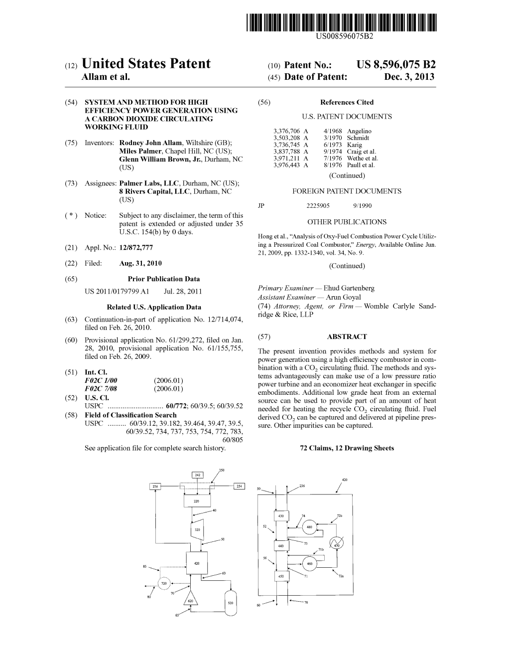 (12) United States Patent (10) Patent N0.: US 8,596,075 B2 Allam Et A1