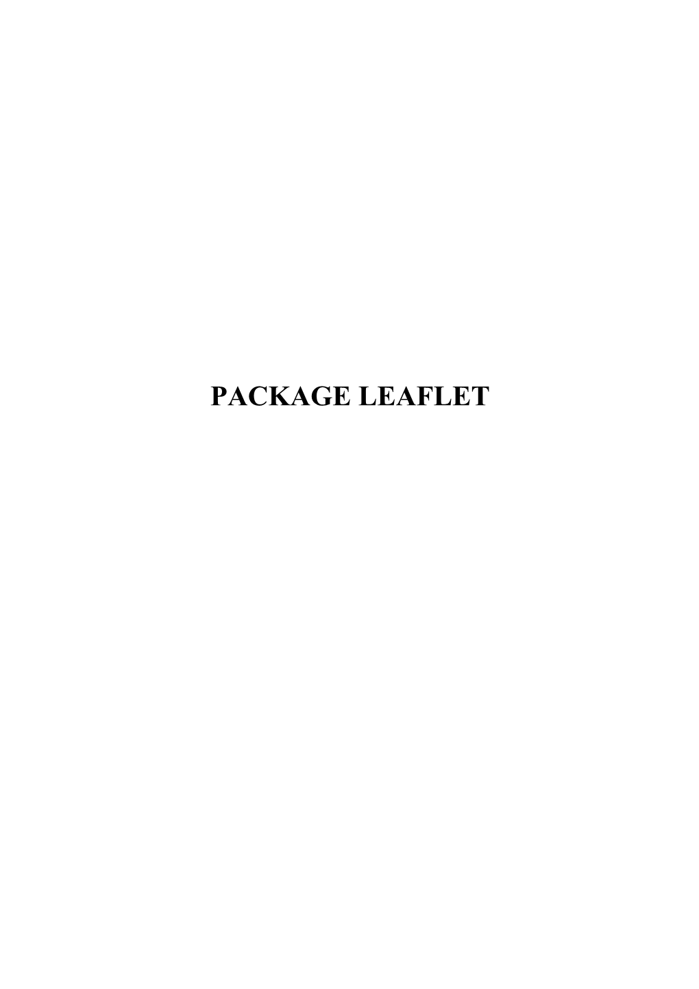 Package Leaflet