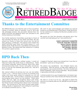 Thanks to the Entertainment Committee HPD Back Then