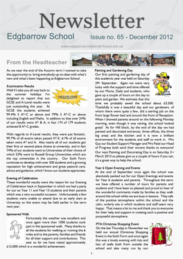 Newsletter Dec 2012 Issue 65