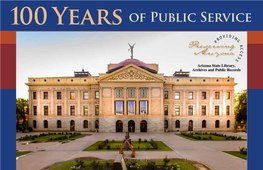 100 Years of Public Service a Message from Our Secretary of State