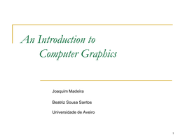 Intro. Computer Graphics