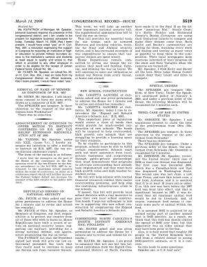 CONGRESSIONAL RECORD—HOUSE March 14, 2006
