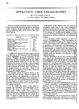 OPERATIVE CHOLANGIOGRAPHY by A