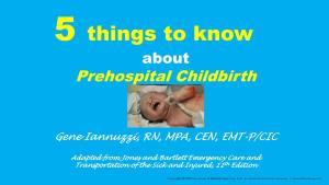 5 Things to Know About Prehospital Childbirth