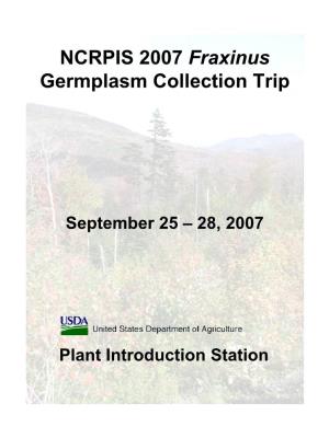 Fraxinus Germplasm Collection Trip