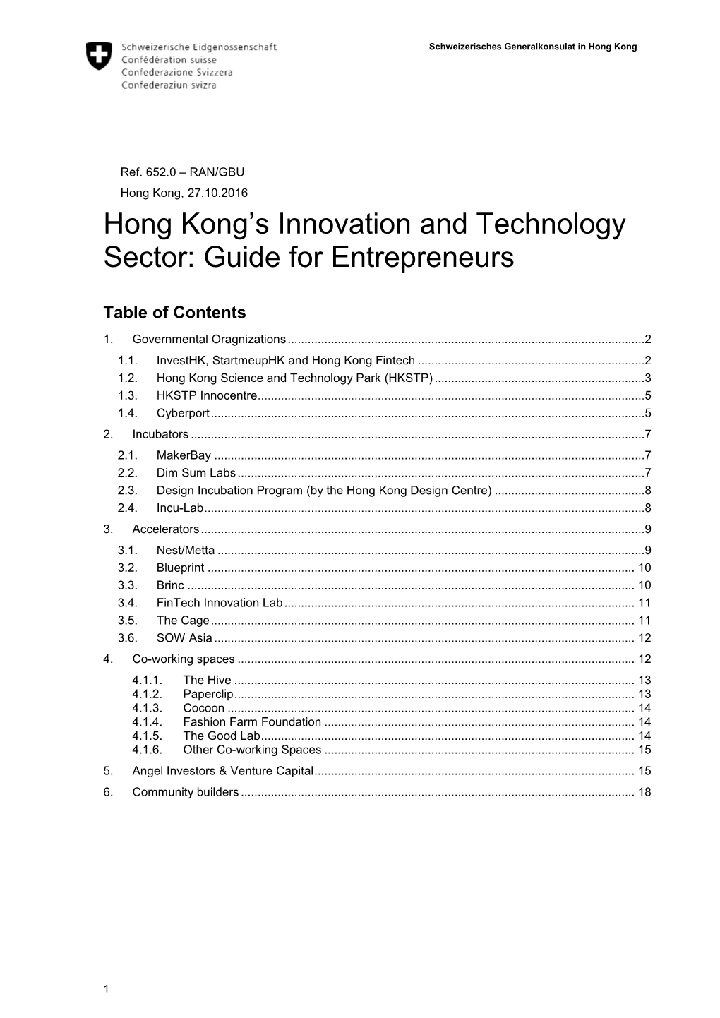 Hong Kong's Innovation and Technology Sector: Guide For