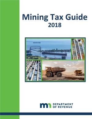Mining Tax Guide 2018 2018 Distribution of Production Tax (Based on 2017 Production Year) Total Production Tax ­— $93,792,543* Production Tax Per Taxable Ton – $2.701