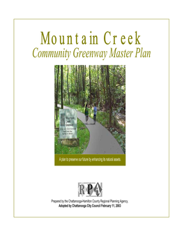 Mountain Creek Community Greenway Master Plan