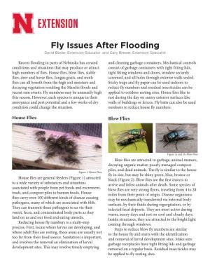 Fly Issues After Flooding David Boxler, Extension Educator and Gary Brewer, Extension Specialist