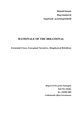 Rationale of the Irrational