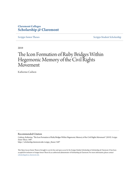 The Icon Formation of Ruby Bridges Within Hegemonic Memory of the Civil Rights Movement