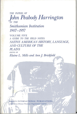 John P. Harrington Papers 1907-1959