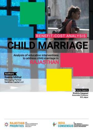 CHILD MARRIAGE Analysis of Education Interventions to Address Child Marriage in RAJASTHAN