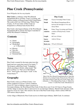 Pine Creek (Pennsylvania) - Wikipedia, the Free Encyclopedia Page 1 of 3