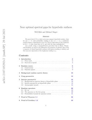Near Optimal Spectral Gaps for Hyperbolic Surfaces