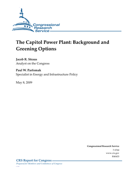 The Capitol Power Plant: Background and Greening Options