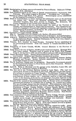 STATISTICAL YEAR-BOOK-. 1838. Secularization of Clergy Reserves