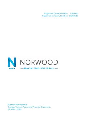 03263519 Norwood Ravenswood Trustees' Annual Report and Financia