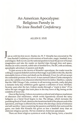 Religious Parody in the Iowa Baseball Confederacy