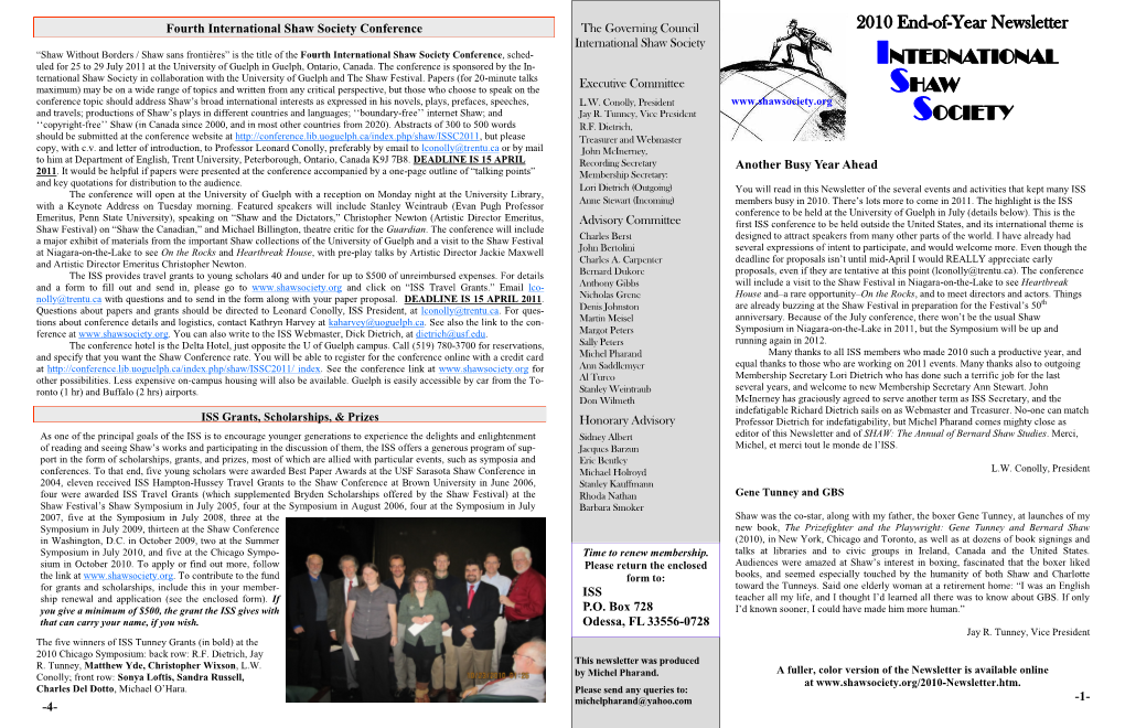 2010 ISS Newsletter