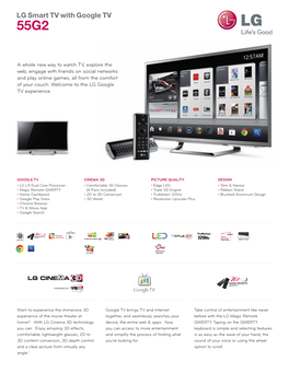 LG Smart TV with Google TV 55G2