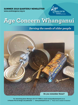 Age Concern Whanganui Serving the Needs of Older People