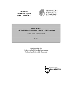 Terrorism and International Trade in France, 2014-2016