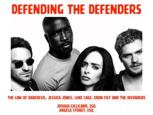 The Law of Daredevil, Jessica Jones, Luke Cage, Iron Fist and the Defenders