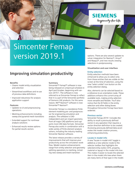 Simcenter Femap Version 2019.1