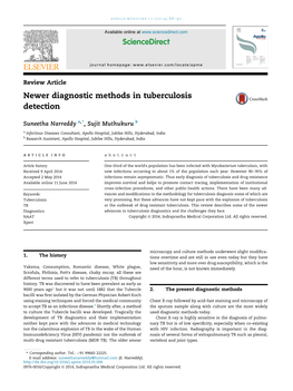 Newer Diagnostic Methods in Tuberculosis Detection