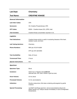 Creatine Kinase