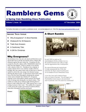Ramblers Gems a Spring Vale Rambling Class Publication