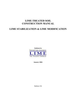 Lime Treated Soil Construction Manual