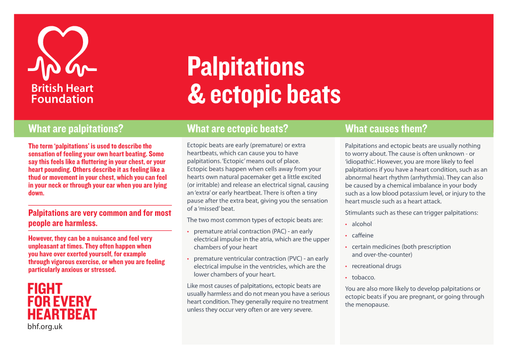 Palpitations & Ectopic Beats