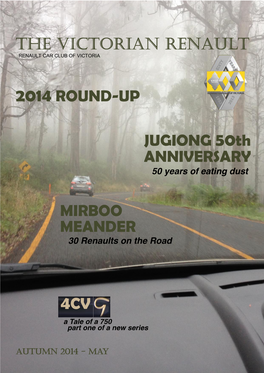 THE VICTORIAN RENAULT MIRBOO MEANDER 2014 ROUND-UP 4CV G JUGIONG 50Th ANNIVERSARY