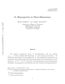 Aleph Null Hypergravity in Three-Dimensions