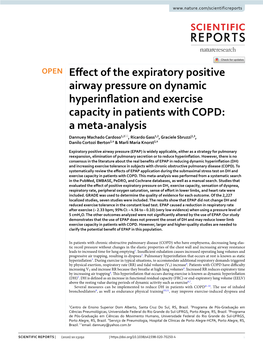 Effect of the Expiratory Positive Airway Pressure on Dynamic