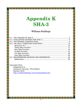 Appendix K SHA-3