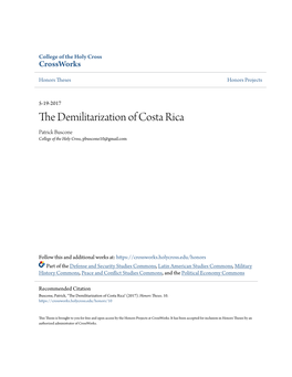 The Demilitarization of Costa Rica