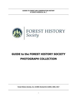 Guide to the Forest History Society Photograph Collection [PDF]