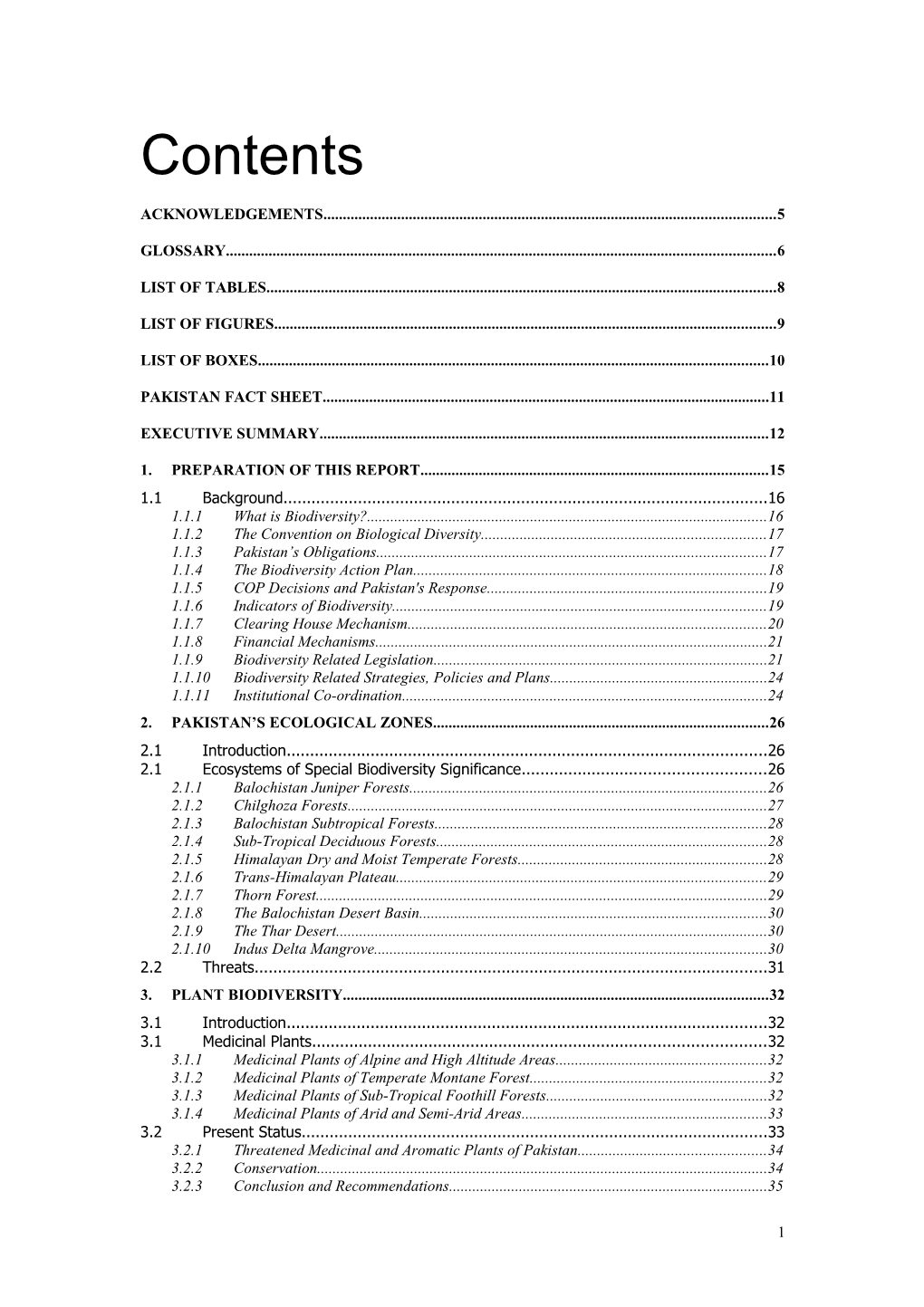 CBD First National Report - Pakistan (English Version)