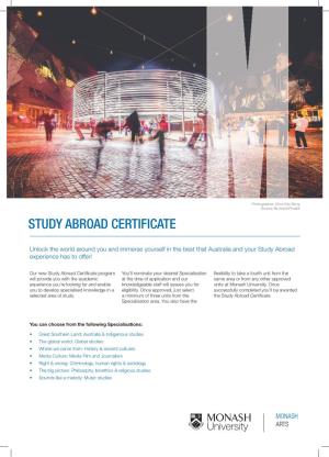 Study Abroad Certificate.Indd