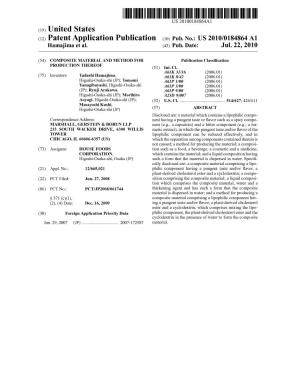 (12) Patent Application Publication (10) Pub. No.: US 2010/0184864 A1 Hamajima Et Al