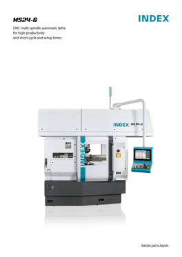 MS24-6 CNC Multi-Spindle Automatic Lathe for High Productivity and Short Cycle and Setup Times