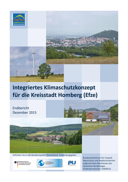 Klimaschutzkonzept Der Stadt Homberg (Efze)