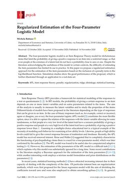 Regularized Estimation of the Four-Parameter Logistic Model