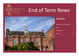 End of Term News