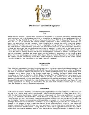 SAG Awards® Committee Biographies