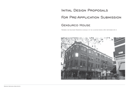 Initial Design Proposals for Pre-Application Submission Gensurco House